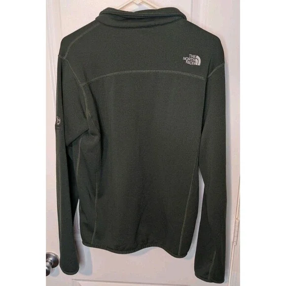 ​The North Face Summit Series 1/4 Zip Fleece Pullover Green Men's Medium Pocket - Picture 2 of 10